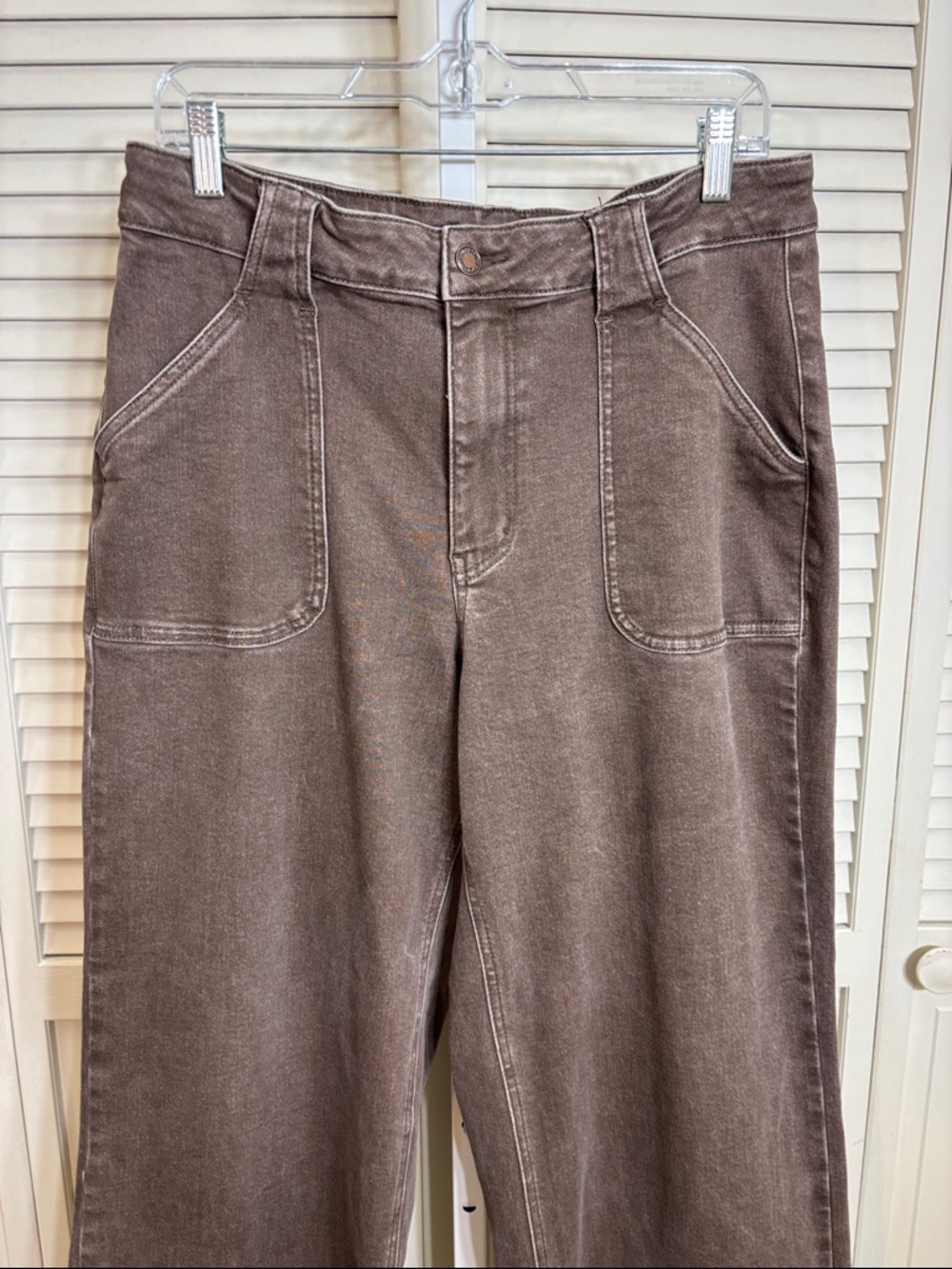 Judy Blue Brown Retro Wide Leg Jeans Size 14W - Picture 6 of 15